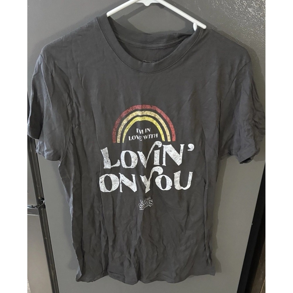 Luke Combs Lovin on You T Shirt Men's Large Gray Short Sleeve Concert Graphic